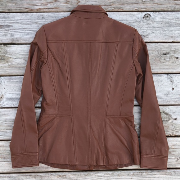 NWOT! - D & CO. 100% Genuine Lamb Leather Moto Jacket - Picture 10 of 11